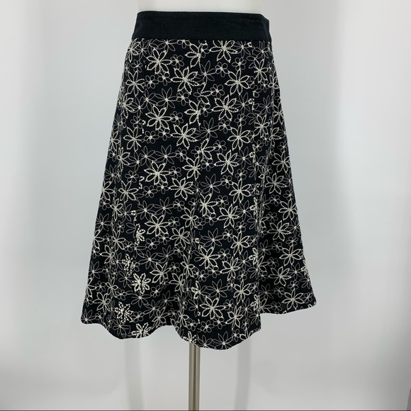 Christopher & Banks Embroider Floral Skirt
